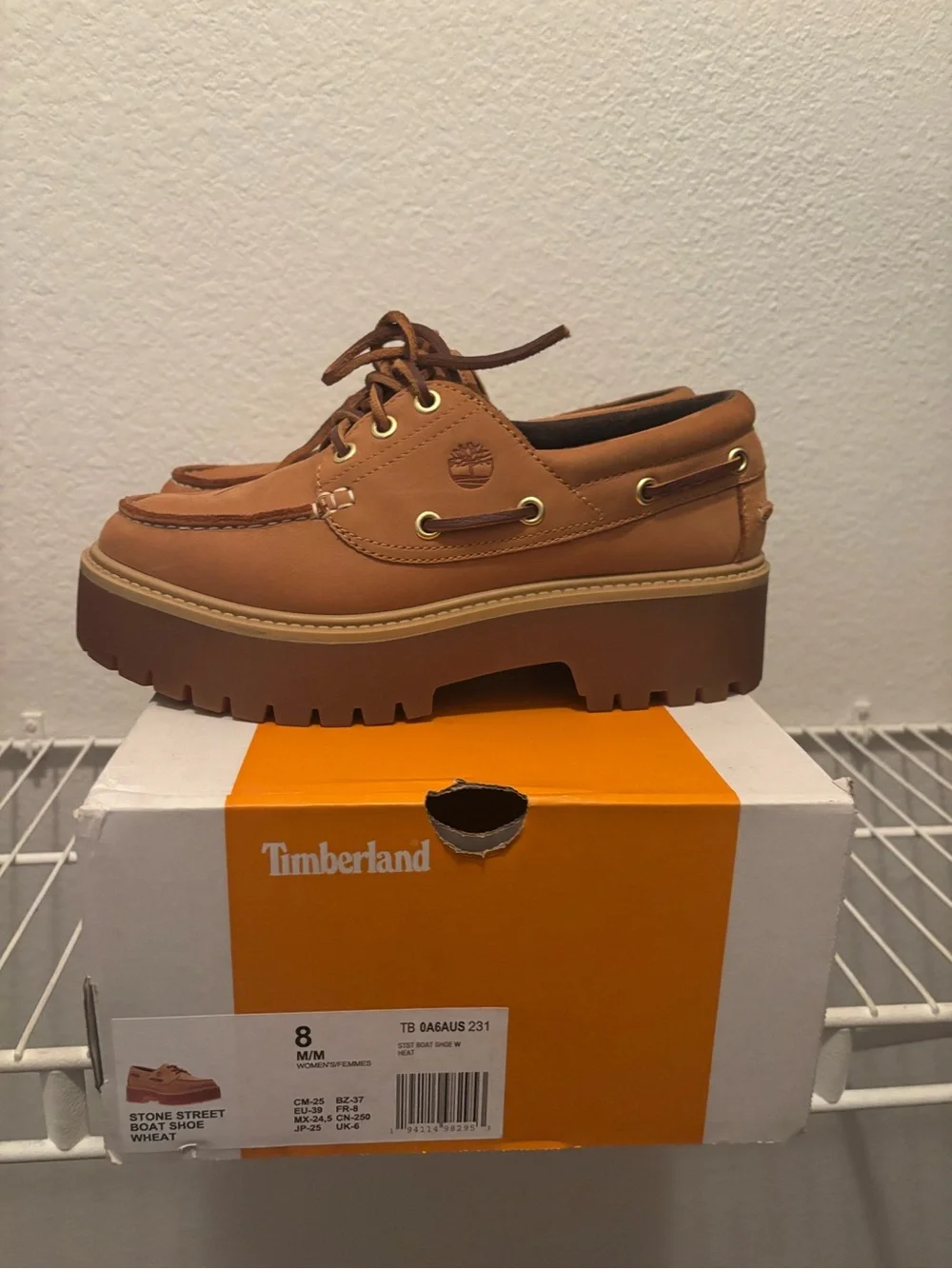 Timberland Wheat Leather Lug Sole Boat Shoe . Willing to negotiate